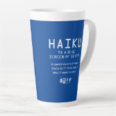 Funny Haiku naar het blauwe scherm van de dood Latte Mok (Rechterhoek)