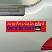 Funny Hair Stylist Keep America Mooi Bumpersticker (Op auto)