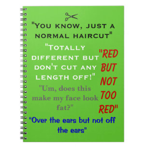 Funny Hair Stylist Notebook Quotes Notitieboek