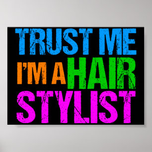 Funny Hair Stylist Poster
