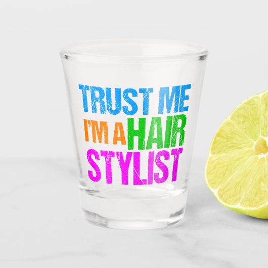 Funny Hair Stylist Shot Glas (Voorkant)