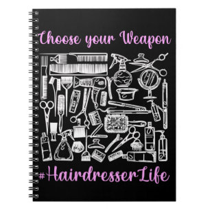 Funny Hairdresser Equipment Hair Stylist Notitieboek