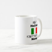 Funny Half Italiaanse Gift Mok (Voorkant rechts)