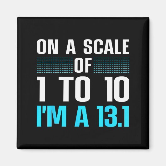 Funny Half Marathon Art For Men Women 13.1 Maratho Magneet (Voorkant)