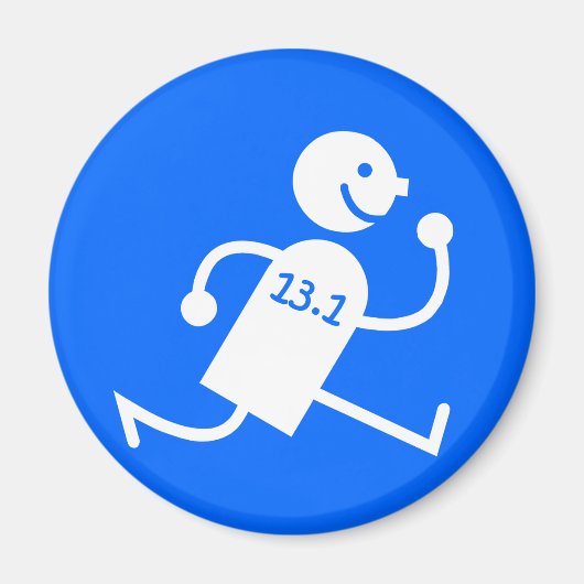 Funny half marathon magneet (Voorkant)