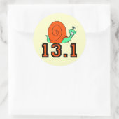 Funny half marathon ronde sticker (Tas)