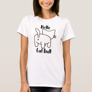 Funny Hallo Cat Butt T-shirt