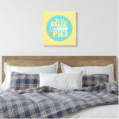 Funny Hallo Good Pie Pastel Kitchen Typography Art Canvas Afdruk (Insitu (Slaapkamer))