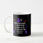 Funny Halloween Adult Sarcasm Humor Witch Riding I Koffiemok (Links)