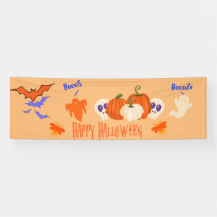Funny Halloween Banner Boos- en Booze-hosts