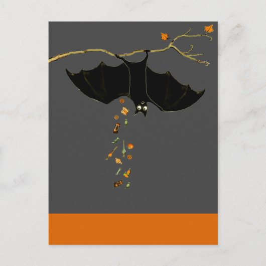 Funny Halloween Bat Briefkaart (Voorkant)