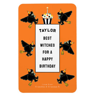 Funny Halloween Birthday Persoonlijke Kaart Magneet