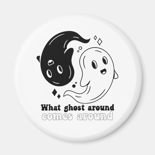 Funny Halloween Boo, wat er rond komt Magneet (Voorkant)