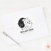 Funny Halloween Boo, wat er rond komt Ronde Sticker (Envelop)