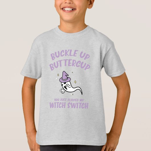 Funny Halloween breekt Buttercup witch-switch T-shirt (Voorkant)