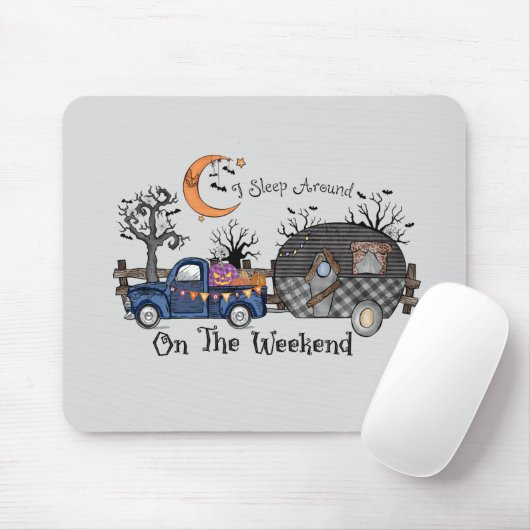 Funny Halloween Camping Muismat (Met muis)