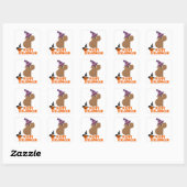 Funny Halloween Capybara Vierkante Sticker (Vel)