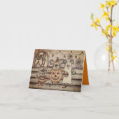 Funny Halloween Card Kaart (Gele Bloem)