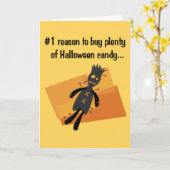 Funny Halloween Card Kaart (Gele Bloem)