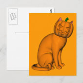 Funny Halloween Cat Briefkaart (Voorkant / Achterkant)