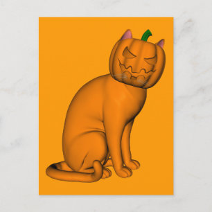 Funny Halloween Cat Briefkaart