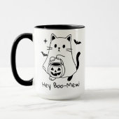 Funny Halloween Cat Mug, Funny Spooky Season Mug (Gauche)