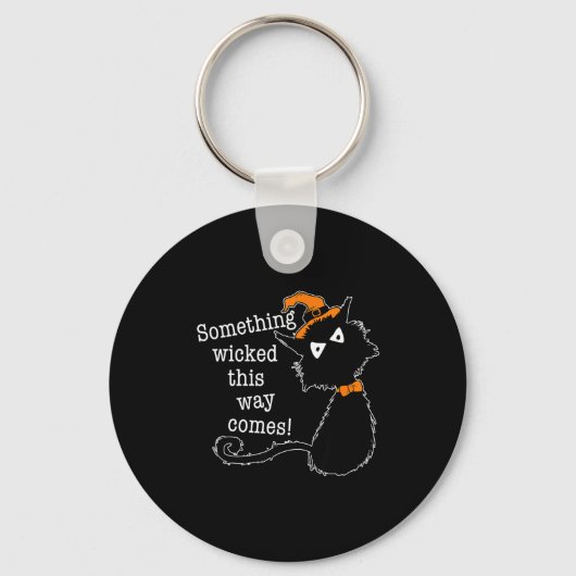Funny Halloween Cat - Shakespeare Macbeth Quote Sleutelhanger (Voorkant)