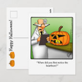 Funny Halloween Citrouille Humour carte postale (Devant / Derrière)