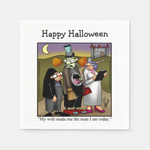Funny Halloween Cocktail Napkins Servet