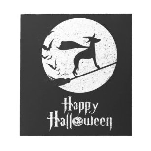 Funny Halloween Costume Witch WHIPPET Hondenliefhe Notitieblok