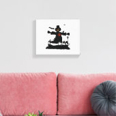 Funny halloween design met scarecrow canvas afdruk (Insitu (Woonkamer))