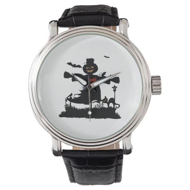 Funny halloween design met scarecrow horloge (Voorkant)