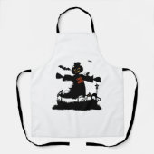 Funny halloween design met scarecrow schort (Voorkant)