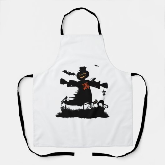 Funny halloween design met scarecrow schort (Voorkant)
