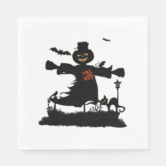 Funny halloween design met scarecrow servet (Voorkant)