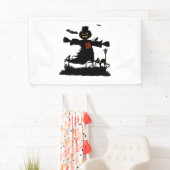 Funny halloween design met scarecrow spandoek (Insitu)