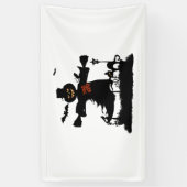 Funny halloween design met scarecrow spandoek (Verticaal)
