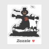 Funny halloween design met scarecrow sticker (Vel)