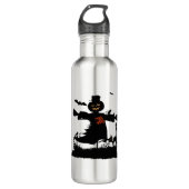 Funny halloween design met scarecrow waterfles  (Voorkant)