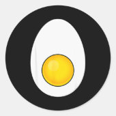 Funny Halloween Deviled Egg Costume Men Women Fun Ronde Sticker (Voorkant)