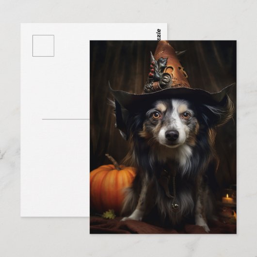 Funny Halloween Dog Briefkaart (Voorkant / Achterkant)