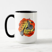 Funny Halloween FLYING MONKEYS Gezegde Mok (Links)