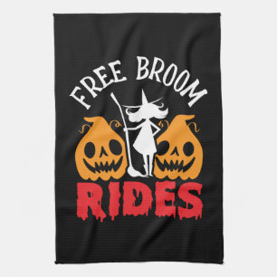Funny Halloween Free Broom Rides Witch Pumpkins Theedoek