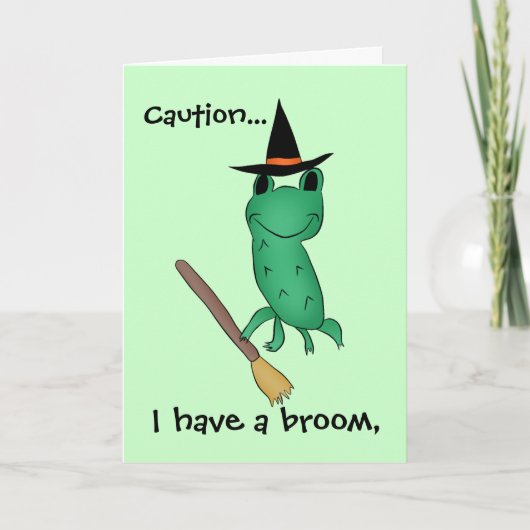 Funny Halloween Frog Kaart (Voorkant)