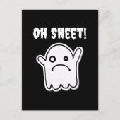 Funny Halloween Ghost Boo Sheet Pun Oh Blad Briefkaart (Voorkant)