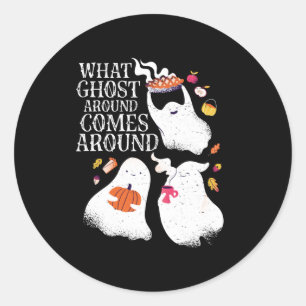 Funny Halloween Ghost Pun Boo Dinner Party Ronde Sticker