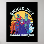 Funny Halloween Ghouls wil alleen maar vun hebben Poster (Voorkant)