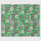 Funny Halloween Gravestone Cadeaupapier (Vlak)