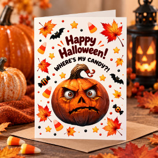 Funny Halloween Greeting Card Feestdagenkaart