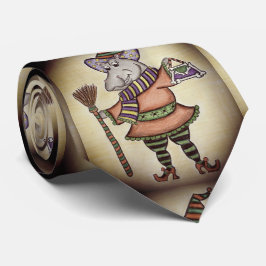 Funny Halloween Hippo Stropdas